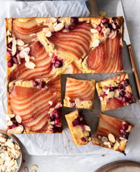 Roasted Pear Frangipane Bar